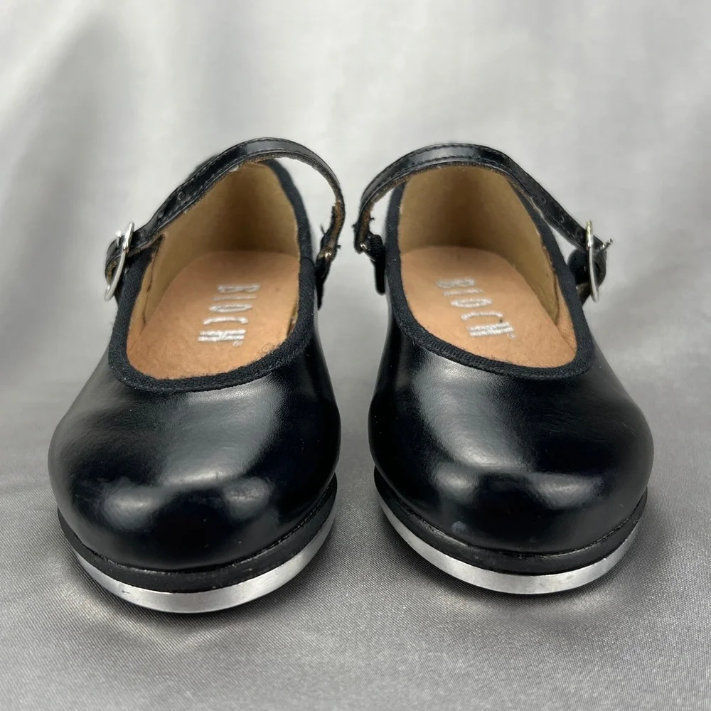 Bloch Techno Tap Black Mary Jane‎ Dance Shoes Kids Size 7M Buckle Strap Low Heel